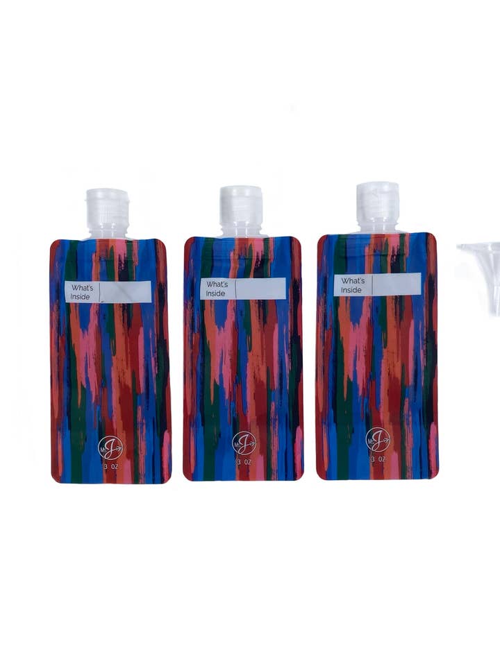 Eco Travel Bottles | 3-Piece Set | Multi Hued for wholesale by Ms. Jetsetter
