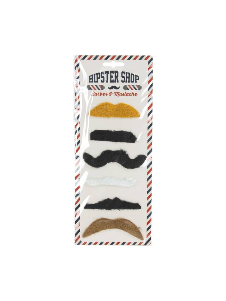 Party Pro - Wholesale Costume - Unisex - MUSTACHE PARTY (SET OF 6 ASSORTED MUSTACHES)1