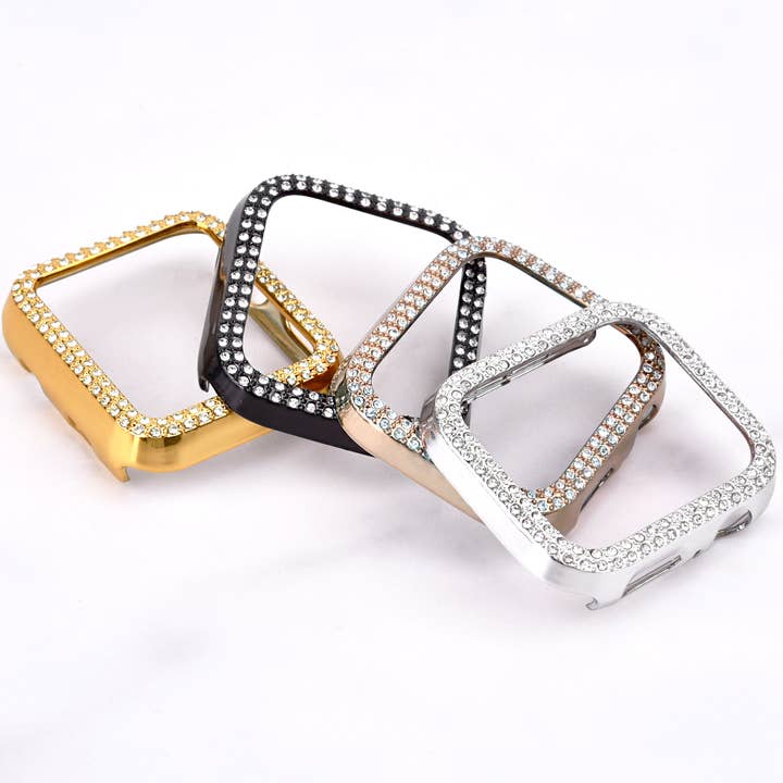 ShopTrendsNow - Wholesale Watch Band/Strap - Women's - Rhinestone Crystal Bling Apple Watch Case Frame