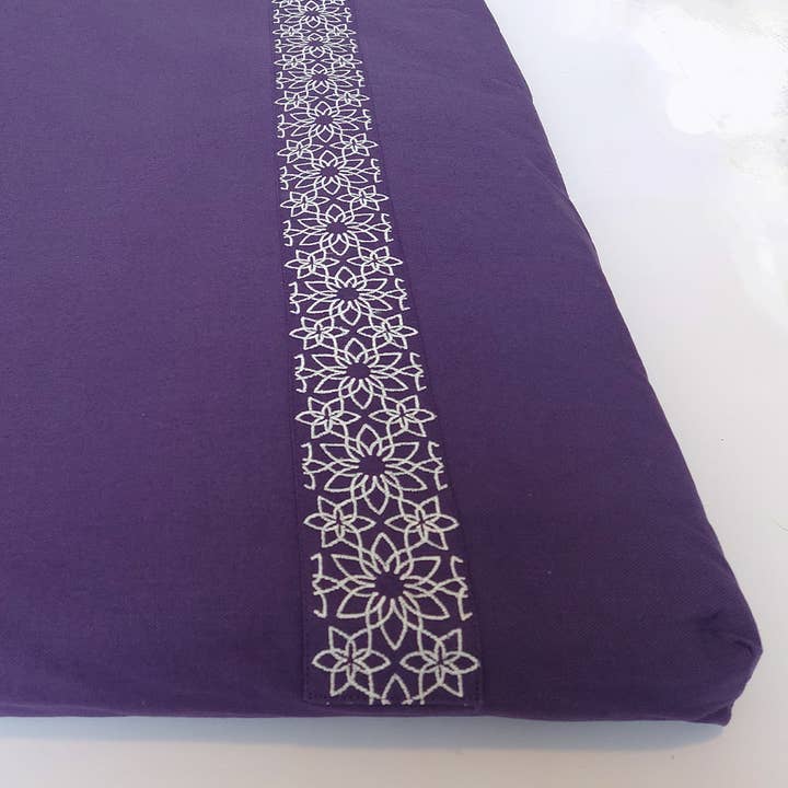 Meditation Mat Zabuton | Organic cotton | GOTS | Purple for wholesale on Faire2