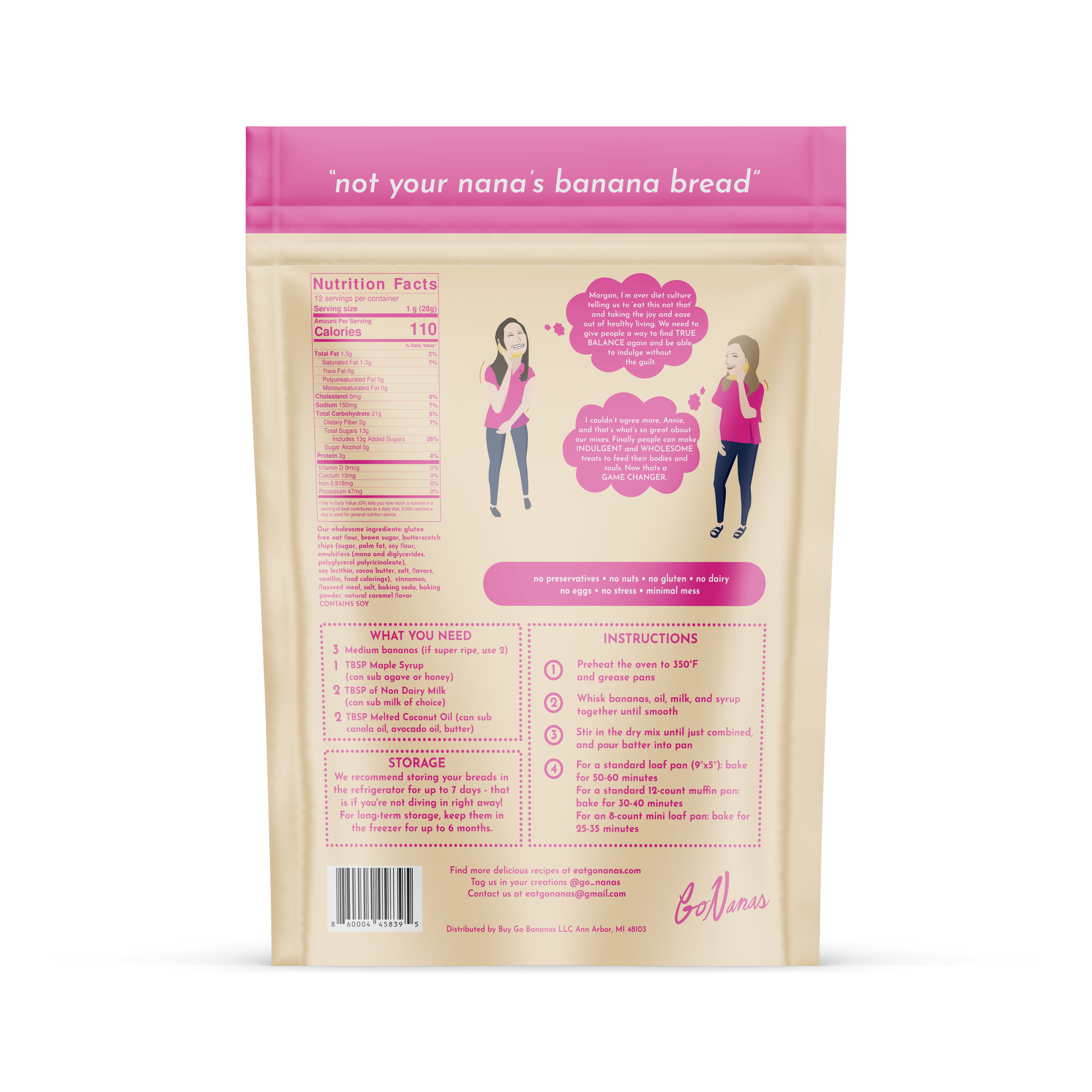 GoNanas - Wholesale Bread Mix - Salted Caramel Banana Bread Mix1