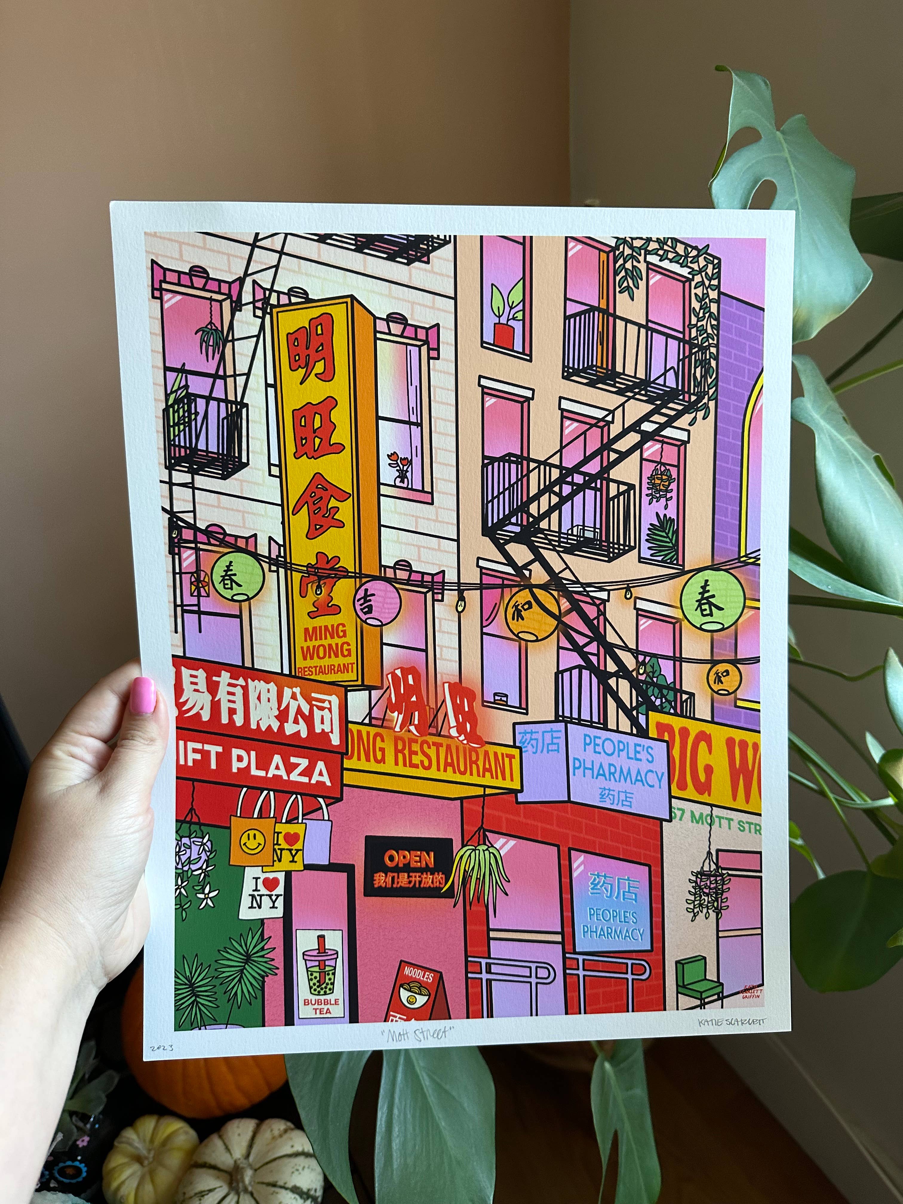 Katie Scarlett - Wholesale Art Print - Mott Street NYC Art Print1