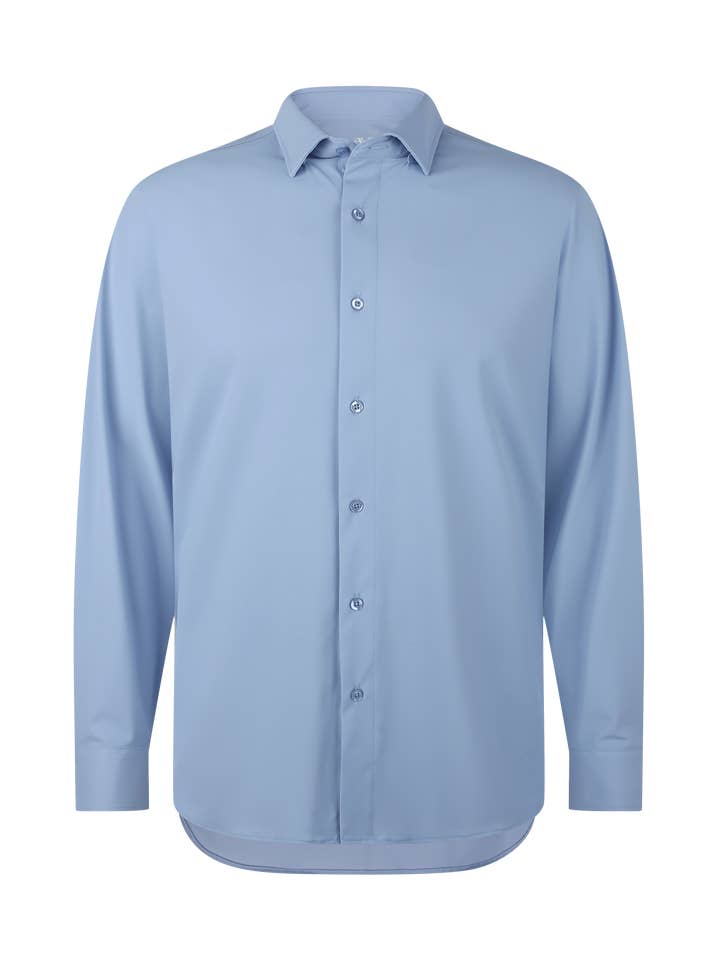Sky Solid Performance Dress Shirt for wholesale by American Heritage
