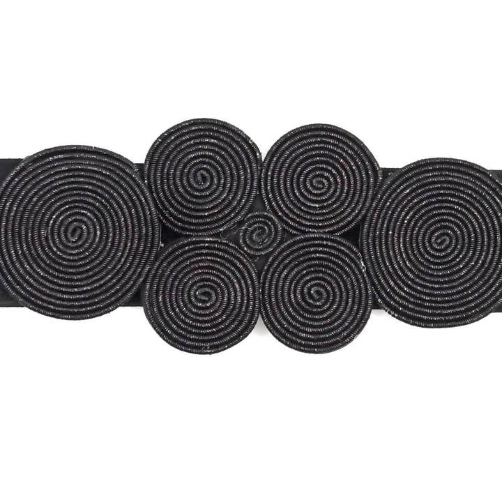 Cinturón Elástico Cordón de Seda · Negro para venta al por mayor de BRANDELIA