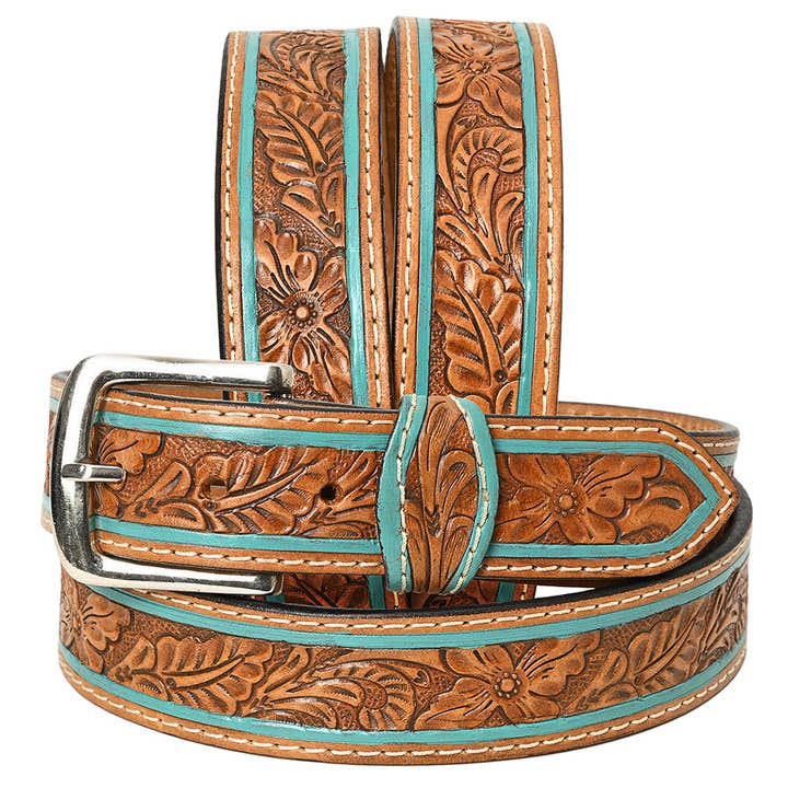 HILASON - Wholesale Belt - Unisex - Western Beautifully Hand Crafted Leather Belt
