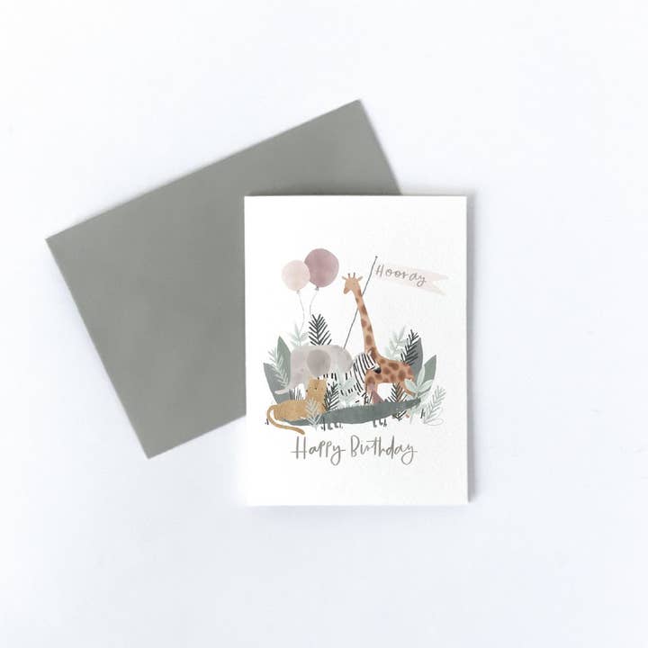 Safari Birthday Card for wholesale by Little M