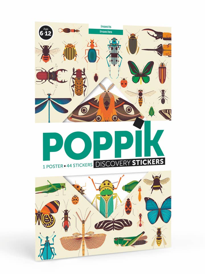 Insekter - klistermærkeplakat - Discovery 6+ for engroshandel hos POPPIK