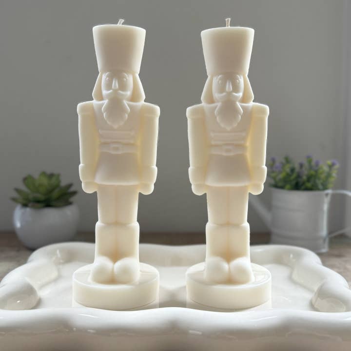 Nutcracker Candle, Holiday Christmas Candle, Festive Candle for wholesale by Dolce Cuore Candles