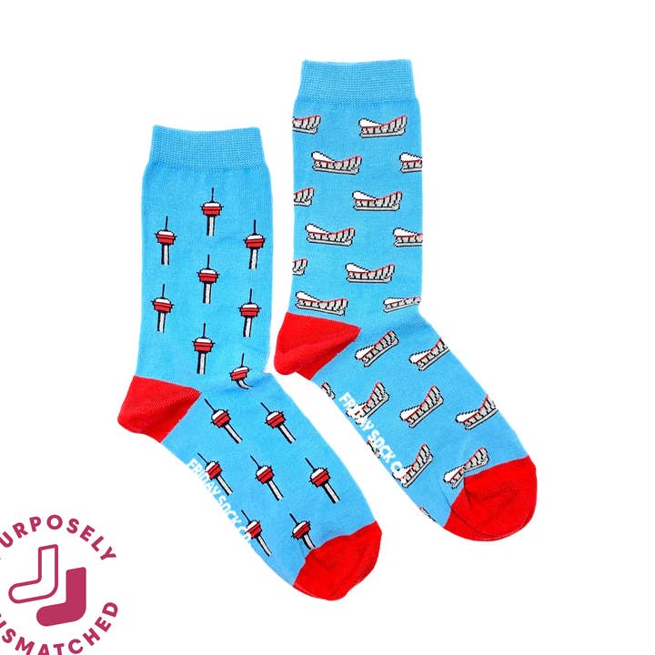 Friday Sock Co. - Wholesale Socks - Women's - Women's Calgary Tower & Calgary Saddledome Socks