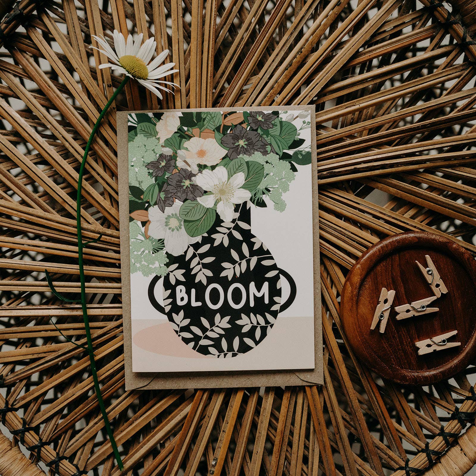 Wildwood Paper – wholesale Everyday greeting card – Bloom Flower Vase Everyday Just Because Floral Greeting Card1