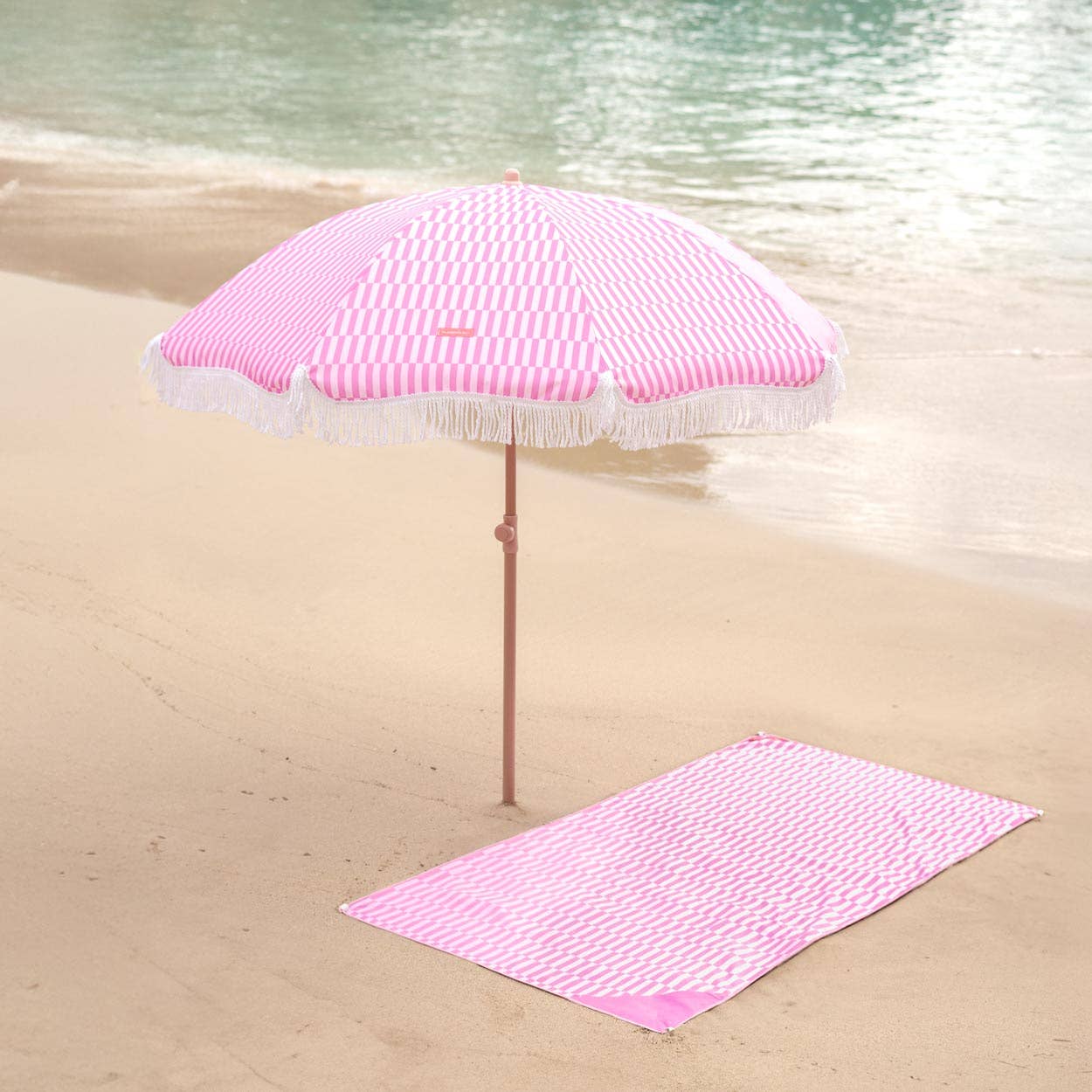 Flamingueo - Wholesale Strandparasol - Roze gestreepte parasol14