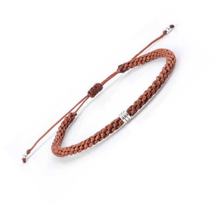 Makarla - Handmade Colombian Jewelry - Wholesale Woven/Braided Bracelet - Men's Braided Bracelet | Rope Bracelet | Silver Bracelet |