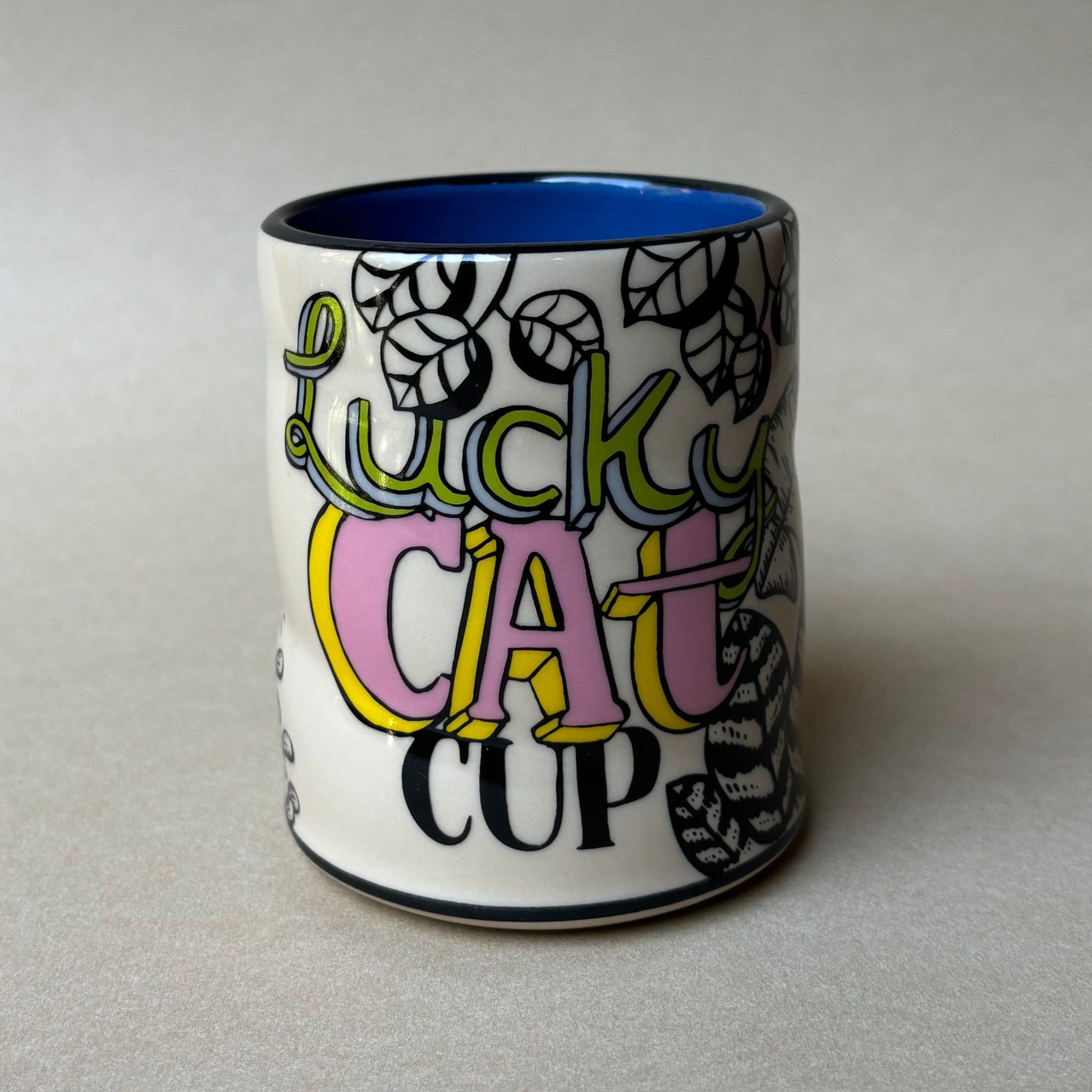 The Bowl Maker - Wholesale Coffee Mug - Lucky Cat & Houseplant Cup - Large3
