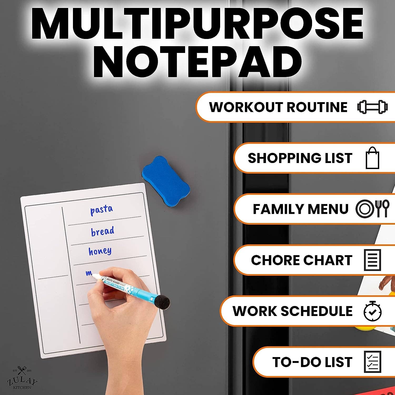 Zulay Kitchen - Wholesale Whiteboard/Dry-Erase Board - Magnetic Dry Erase Calendar Whiteboard Kit8