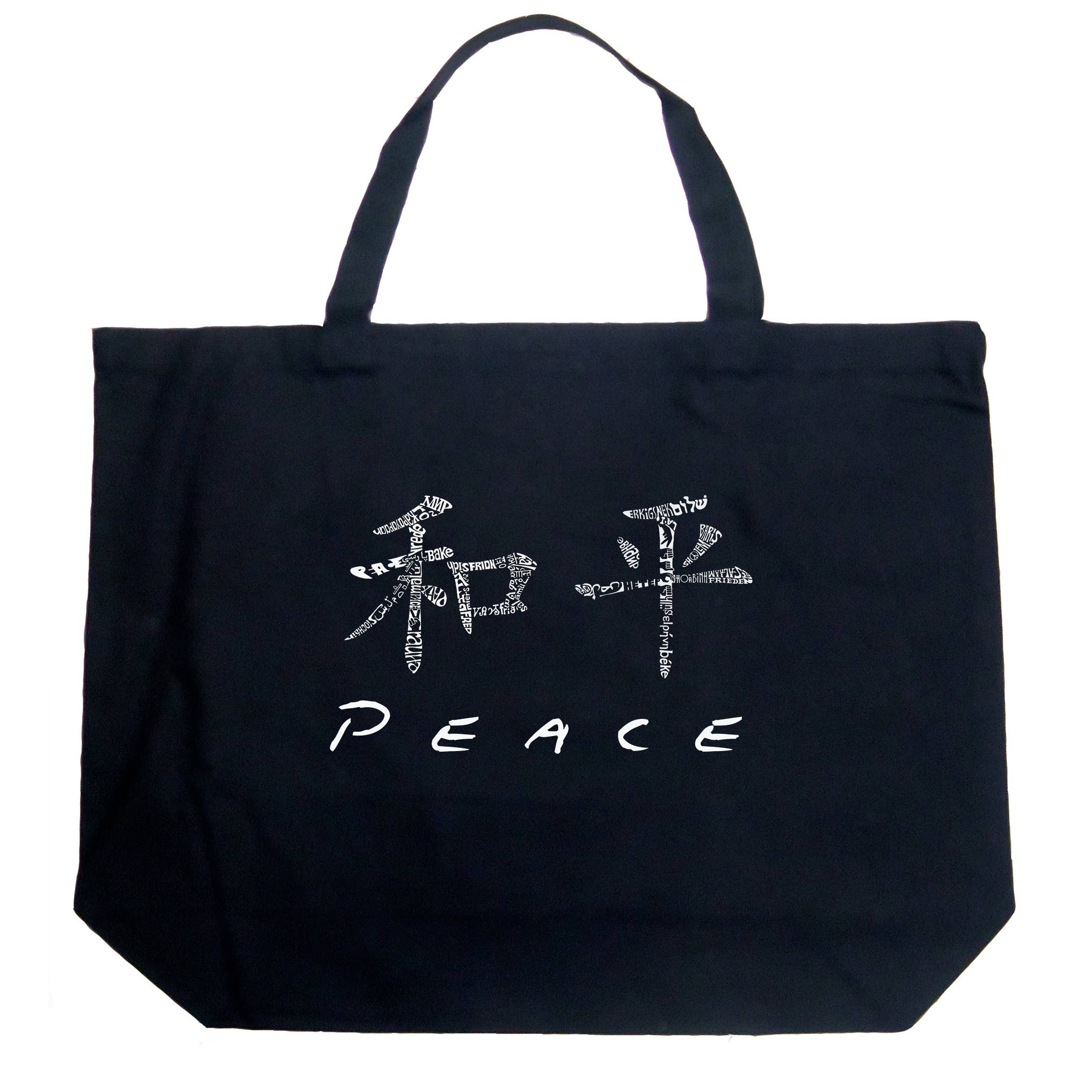 LA Pop Art - Wholesale Tote Bag - Unisex - LA Pop Art Word Art Tote Bag - CHINESE PEACE SYMBOL0