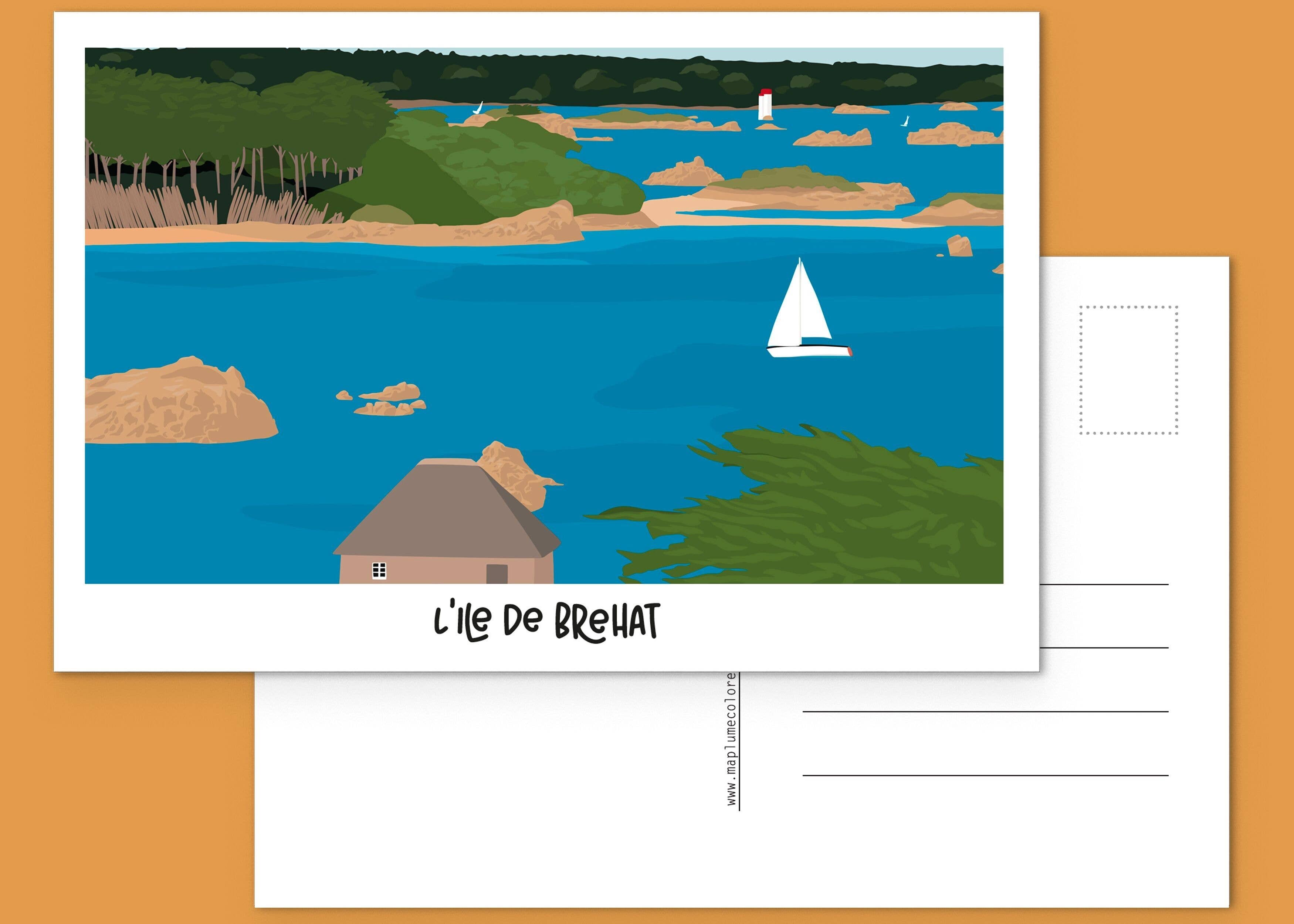 Ma Plume Colorée - Wholesale Postcard - Postcard from Brittany - Bréhat Island0