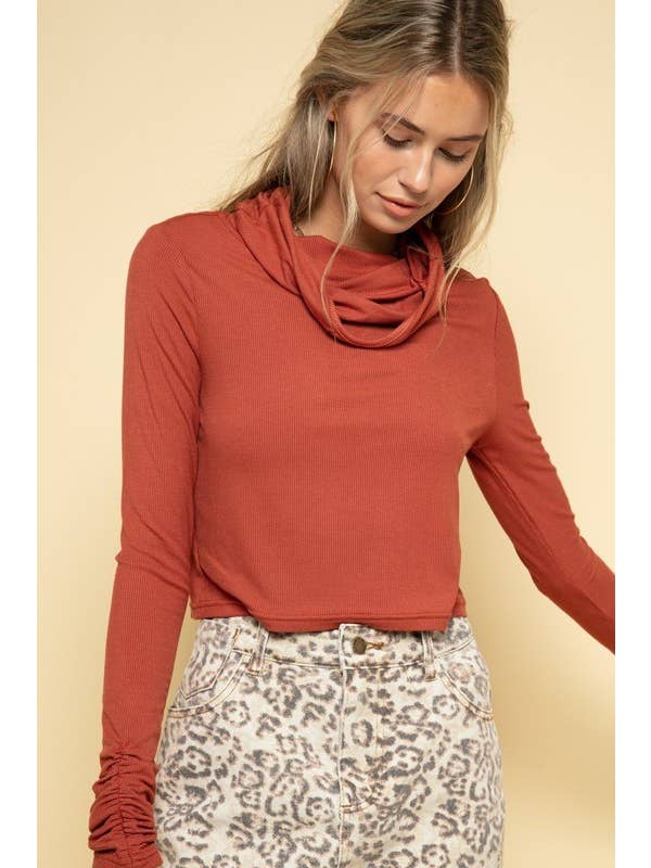 STYLE RACK - Wholesale Knit Top - Women's - Selena Face Mask Crop Top