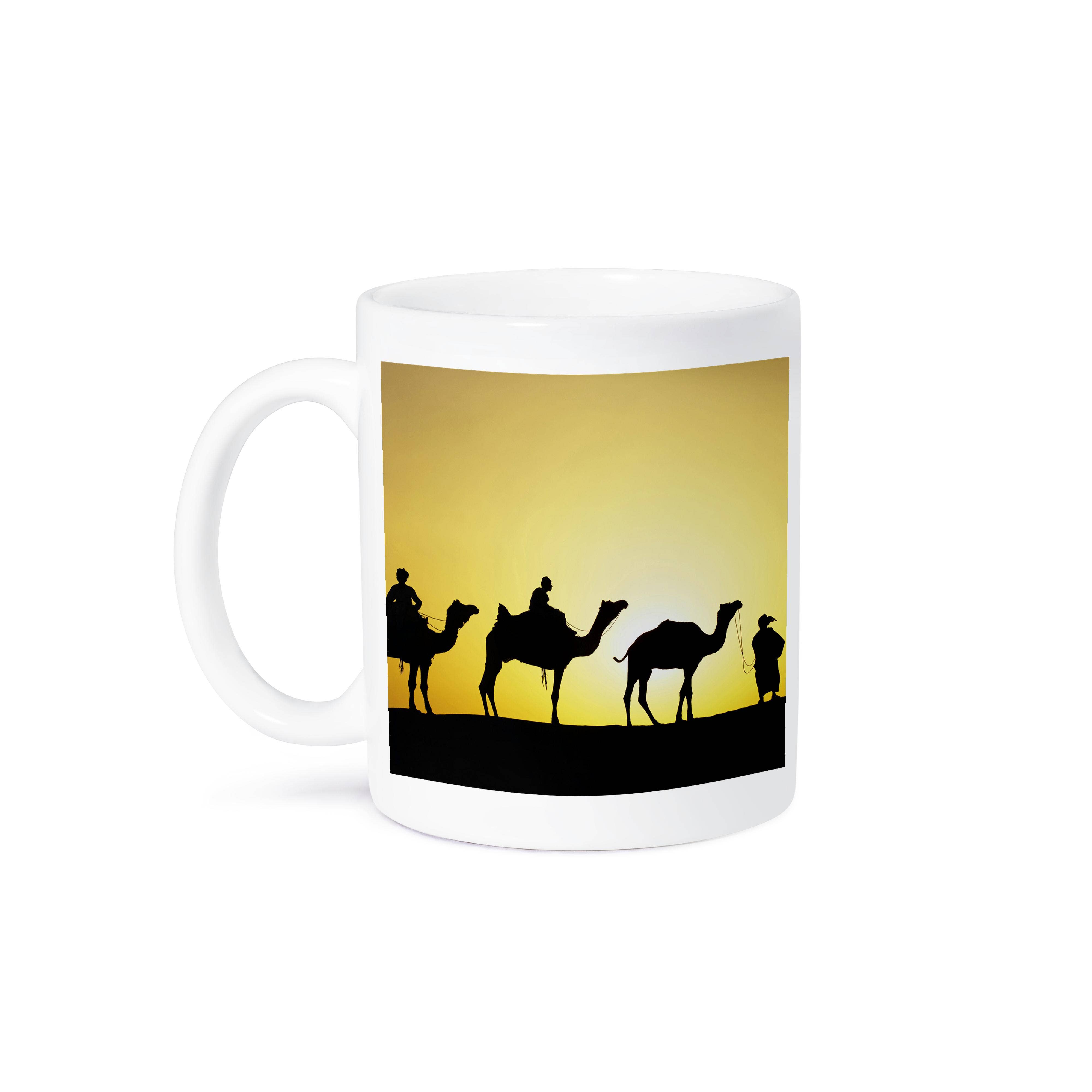 3dRose - Wholesale Coffee Mug - 3dRose, Camels and driver at sunset, Thar Desert, Jodhpur, -AS10 AJE0448 - Adam Jones, Mug8