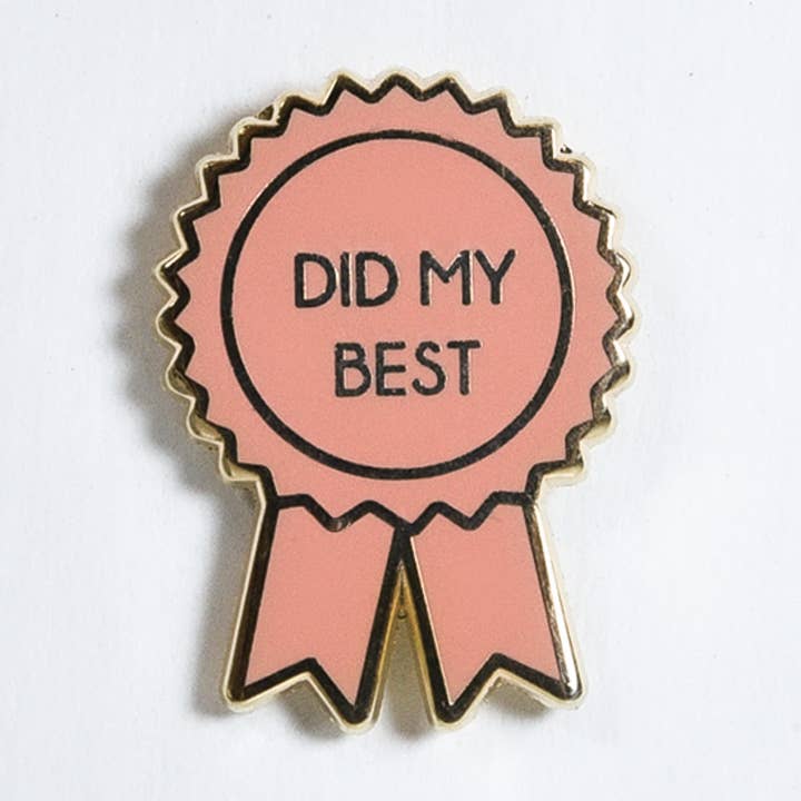 Did My Best Award Ribbon Enamel Pin for wholesale by Yours Truly, Mary Anne
