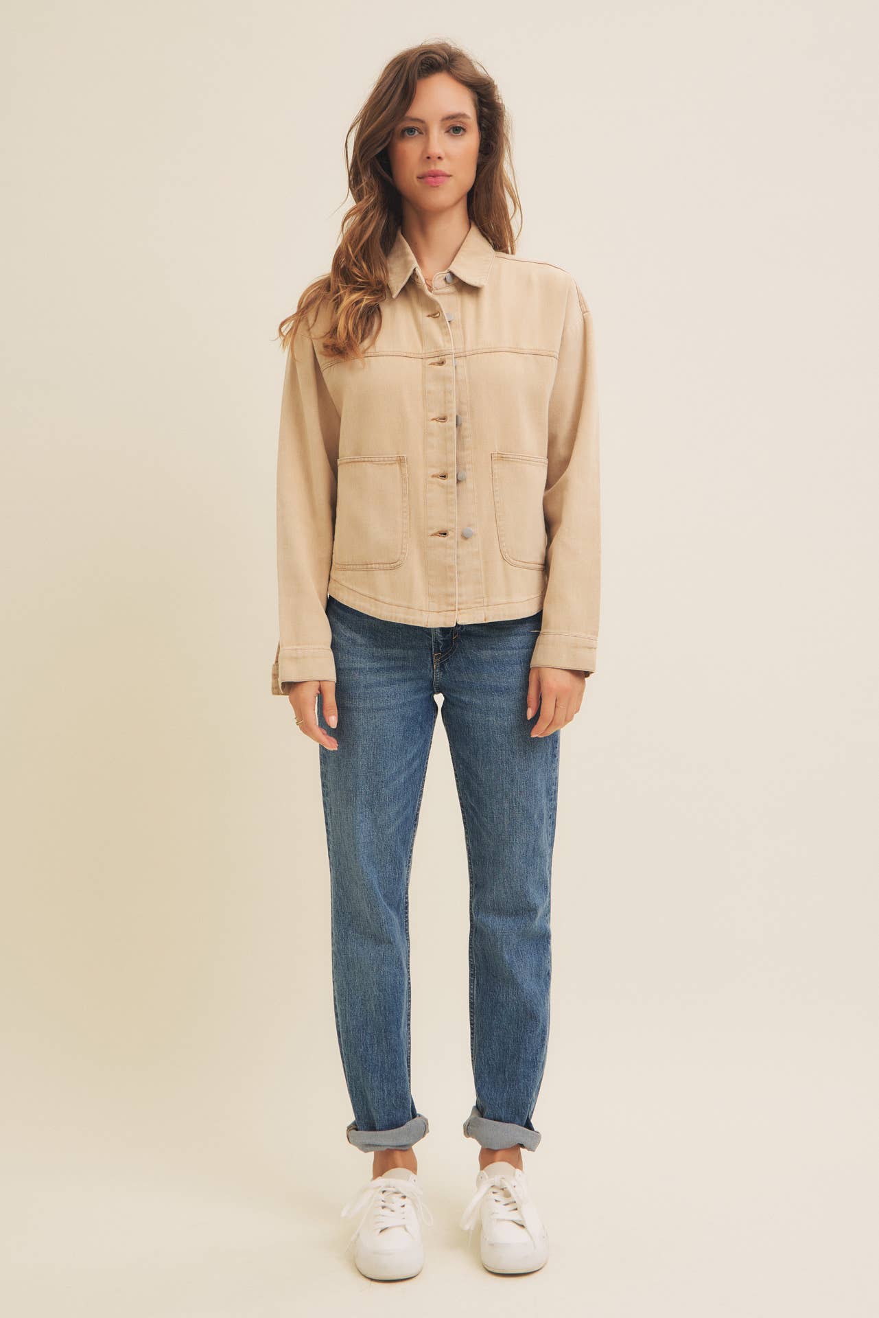 in february - Wholesale Jacket - Women's - ONE OF A KIND WASHED COTTON TWILL UTILITY OVERSIZED JACKET9