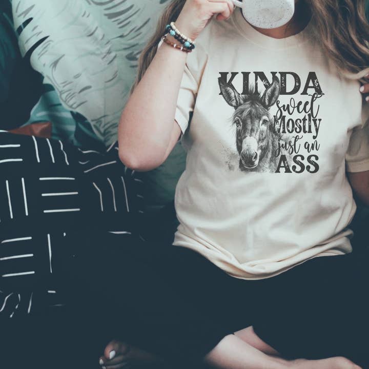 Donkey - Kinda Sweet Mostly Just An Ass for wholesale by MidWest Tees