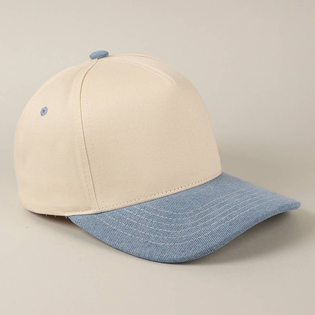 Fashion City - Wholesale Baseball Cap - Unisex - Plain Two-Tone Canvas Cotton Trucker Hat60