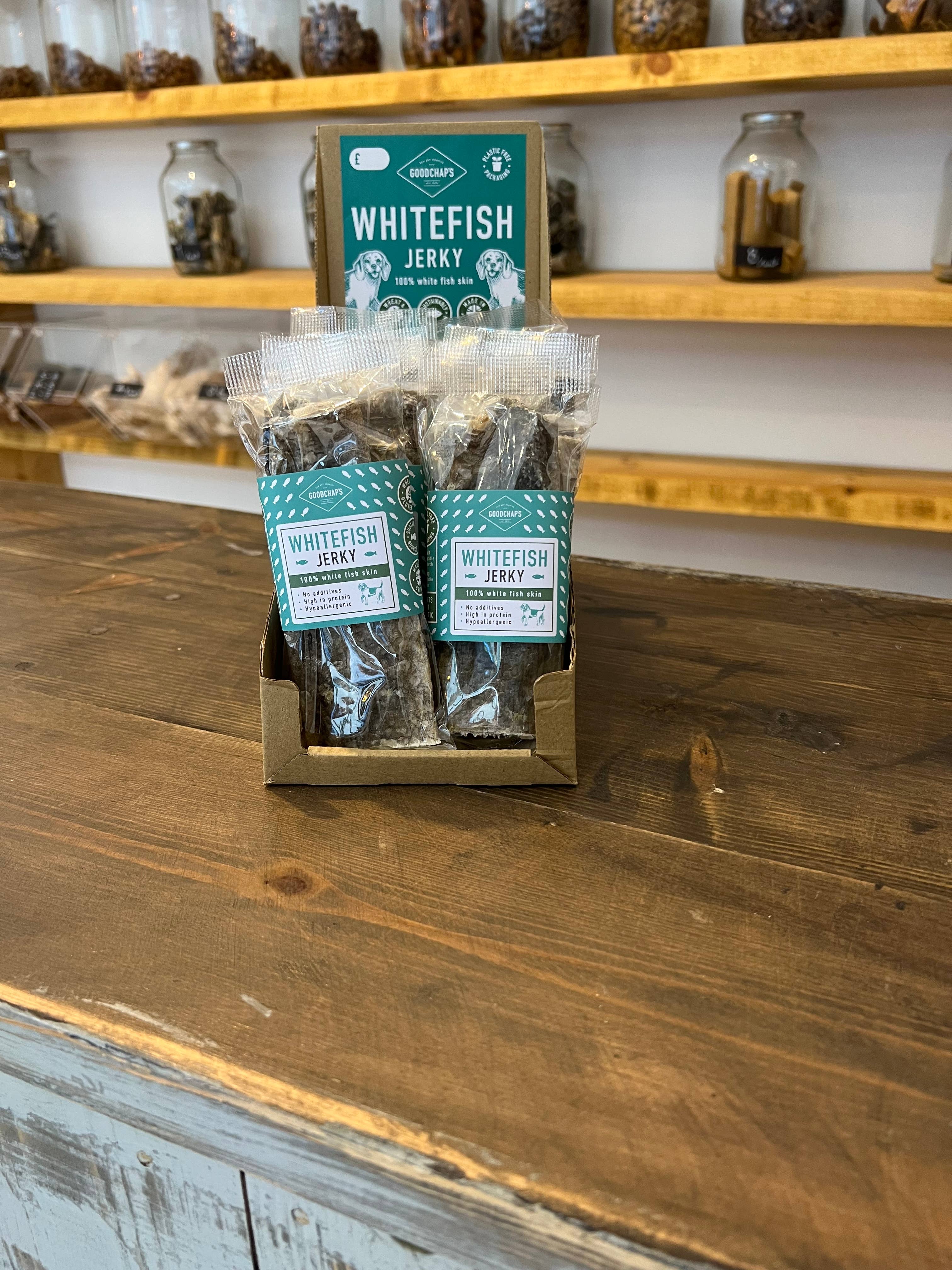 Goodchap's - Wholesale Pet Treats - Dog - Whitefish Jerky | Natural Dog Chews | Compostable Packaging 2