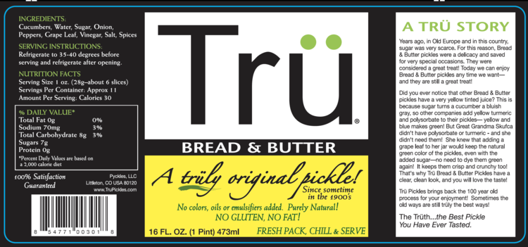 Tru Pickles - Wholesale Pickled Vegetables - Bread & Butter Pickles2