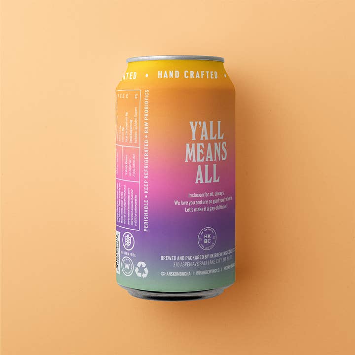 Han's Kombucha by HK Brewing Collective - Wholesale Kombucha - Cheers Queers - White Peach Champagne Kombucha