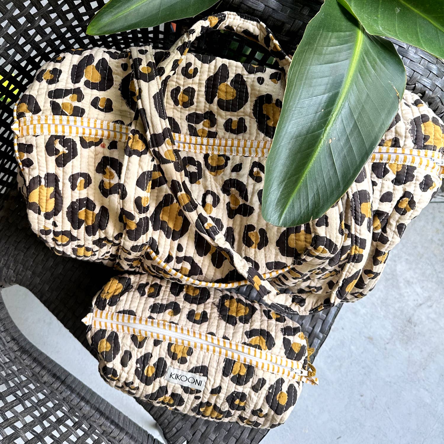 kikooni - Vendita all'ingrosso Sacca da viaggio - Donna - Borsa grande in cotone fatta a mano « oh Leo »7