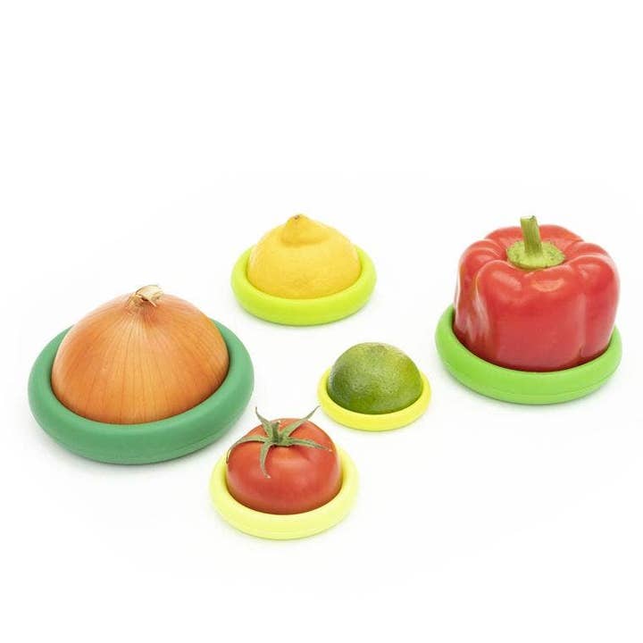 Food Huggers - Wholesale Food Storage Wrap/Bag - Reusable Silicone Food Savers – Fresh Green (Set of 5)7