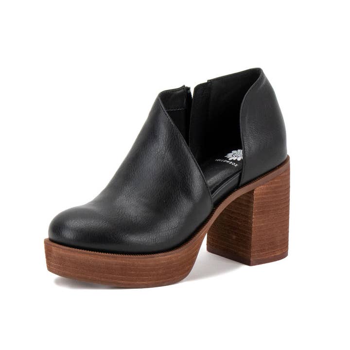 Mars Sky Shoes Wholesale - Wholesale Booties - Women's - Yellow Box LOREDO Block Heel Platform Side Cutout Booties