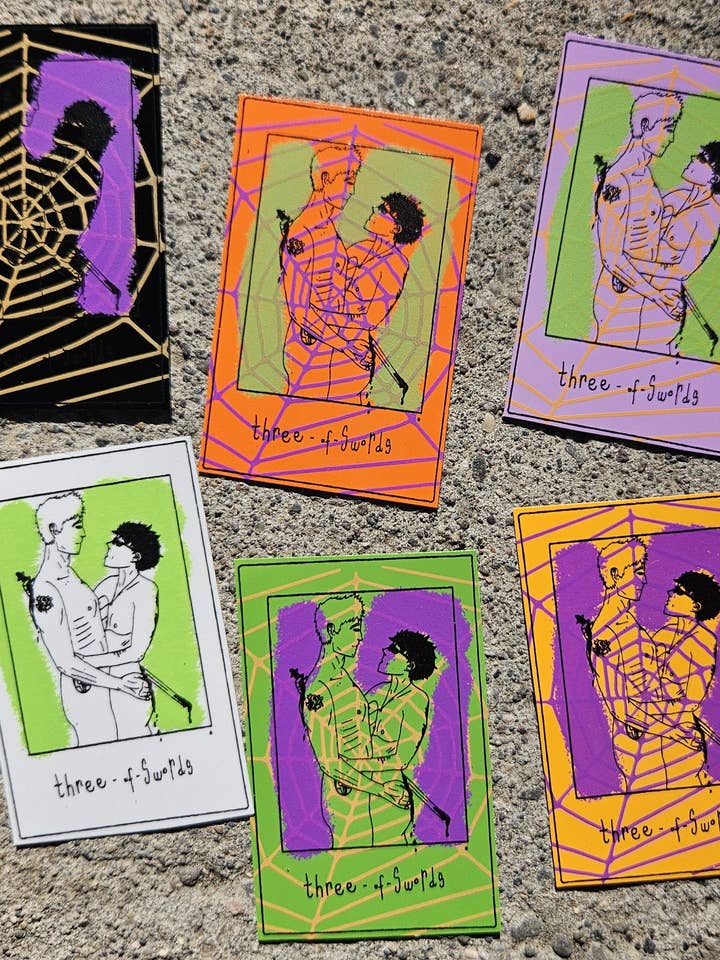 Autocollant Vinyle Trois d'Épées pour la vente par Zeppy Stardust Studios