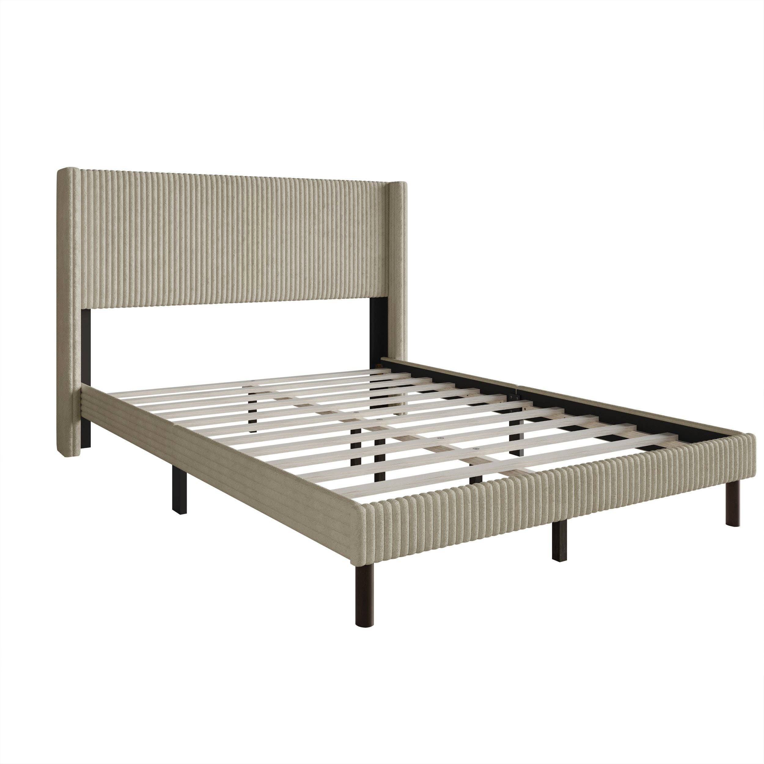 Home Design - Wholesale Bed - Duluth Corduroy Velvet Upholstered Platform Bed9