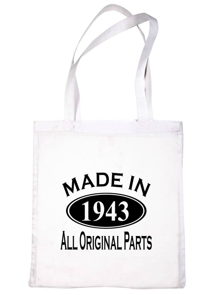 Print4u Shopping Tote Bag For Life Made In 1943 80th Birthday for wholesale by Print4U