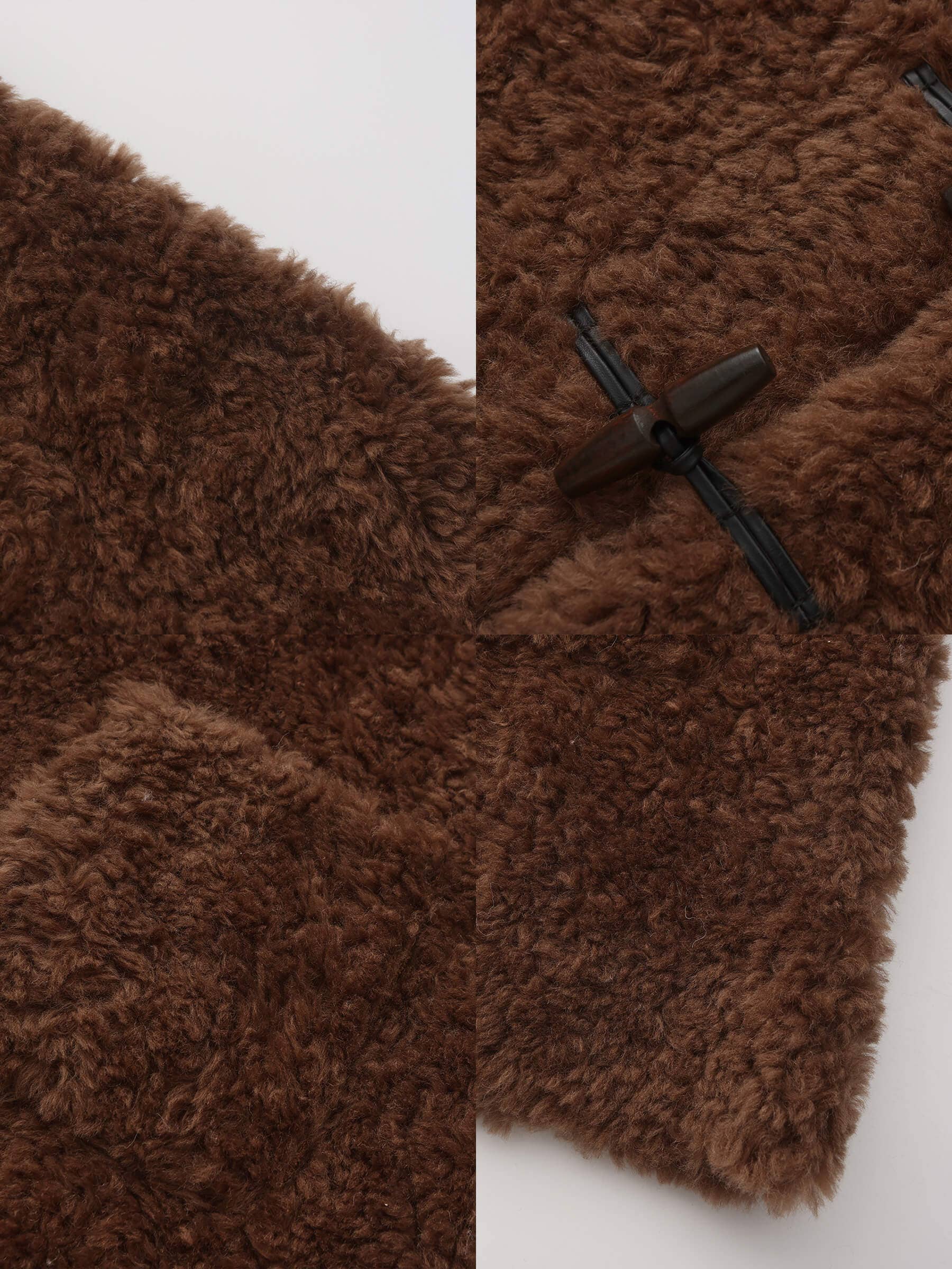 CUBIC - Wholesale Coat - Women's - ONE BY CUBIC Hign Collar Furry 100% Wool Coat2