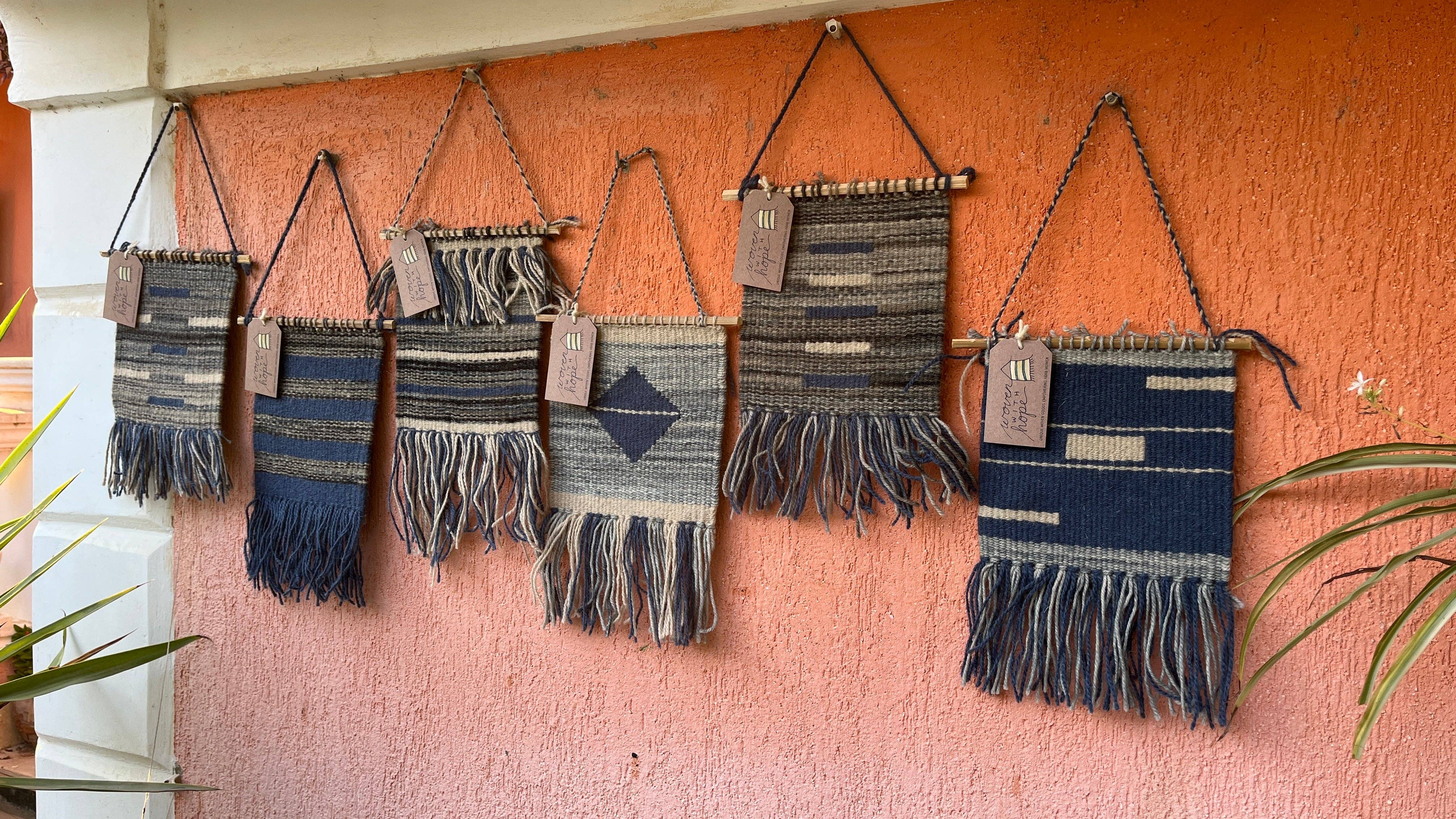 Woven With Hope - Wholesale Tapestry/Textile - Wall Hanging-Blue and Gray6