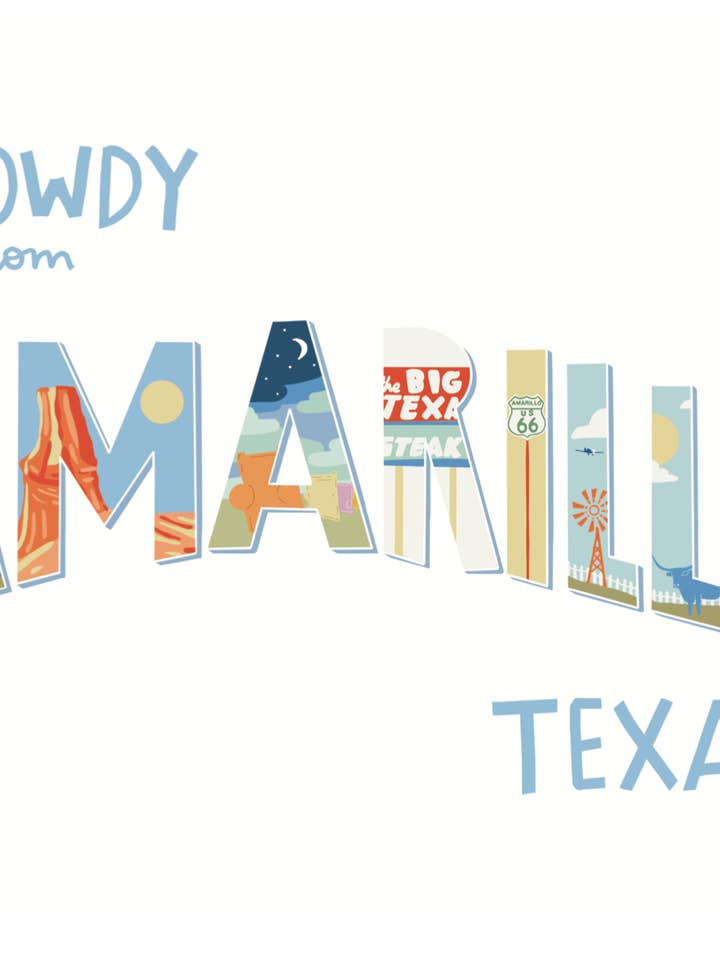 Howdy de Amarillo Imprimer pour la vente par Daley Kaye Studio