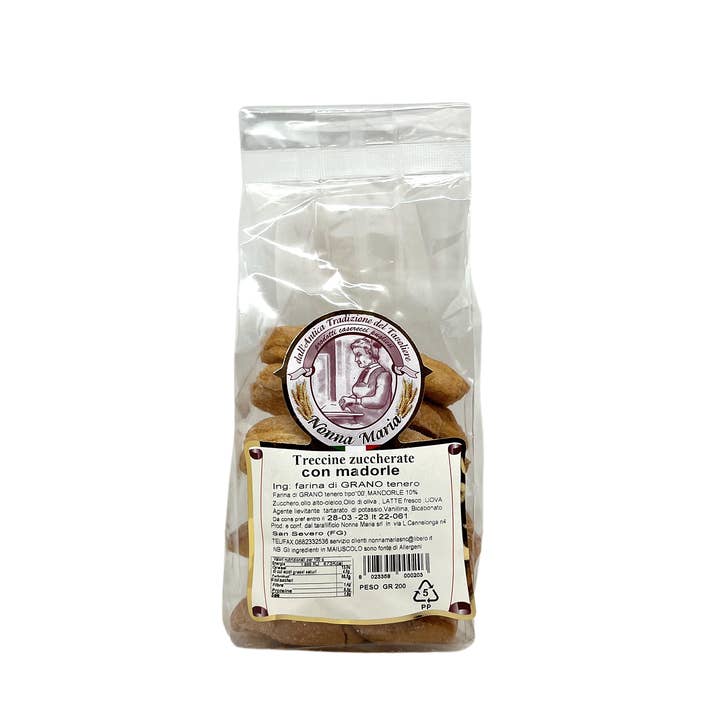 Gezuckerte Zöpfe mit Mandeln - Knuspriges süßes Mandelgebäck (300g) für den Großhandel von OLIO DI SERRA