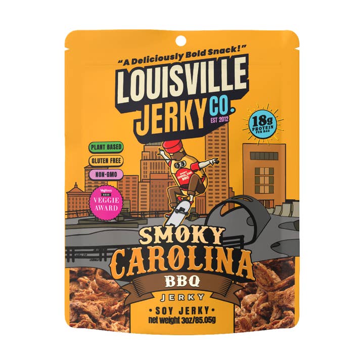 Vegan & Plant Based Smoky Carolina BBQ Jerky 3 oz for wholesale by Louisville Foods