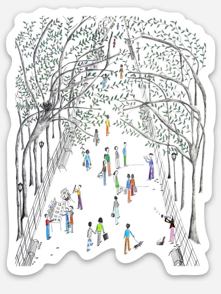 Literary Walk Sticker (Central Park) for wholesale by Natchie