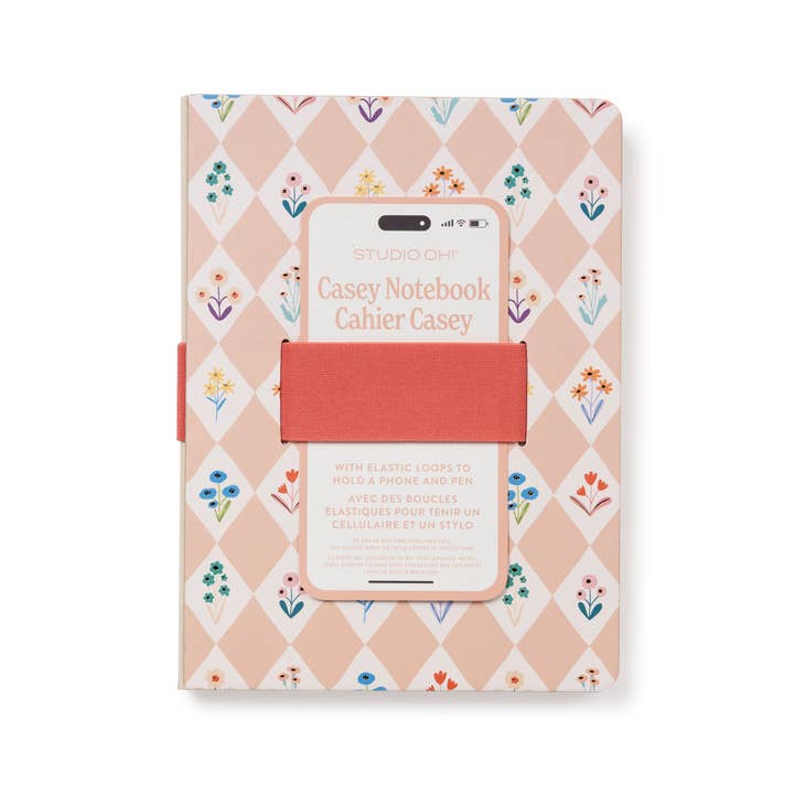Studio Oh! - Wholesale Notebook - Meadow Lane Casey Notebook with Phone Loop