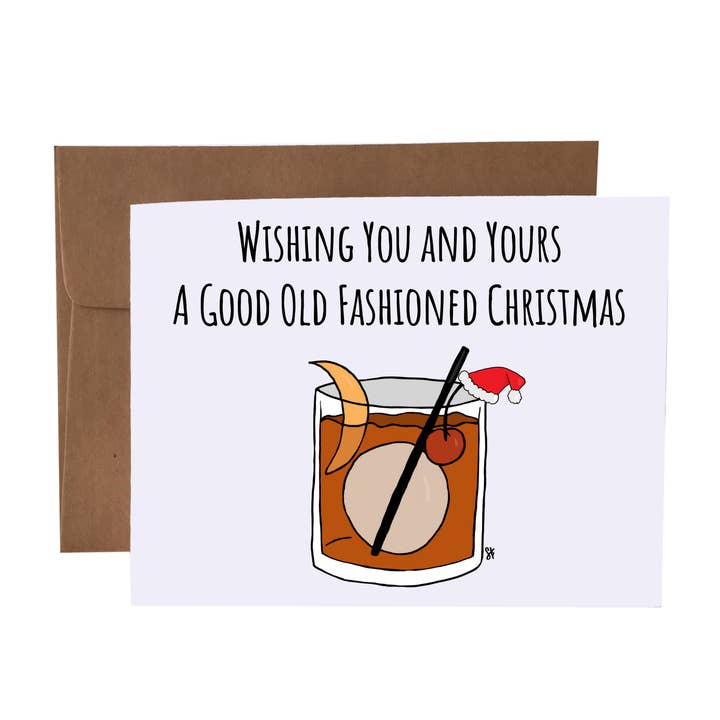 Ich wünsche dir und deiner eine gute altmodische Weihnachtskarte für den Großhandel von SKP ink