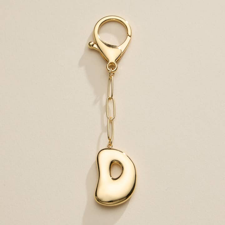 Frem – Porta-chaves - Mulher por atacado – Chaveiro com Letra em Estilo Bubble e Pingente para Bolsa21