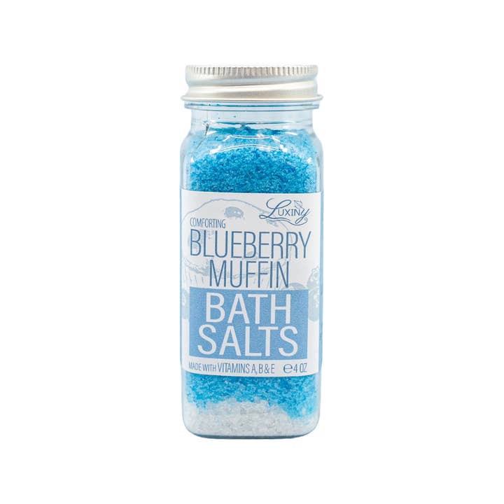 Luxiny Products - Luxurious Bath and Body - Wholesale Bath salts - Bath Salts | Blueberry Muffin | 4 oz | bath salt soak2