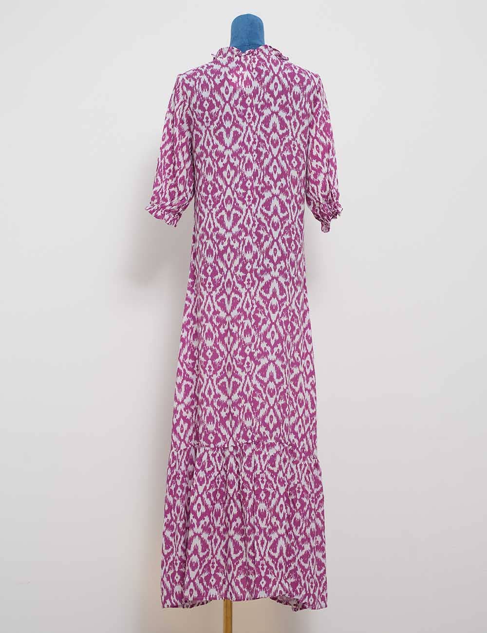 Sweetkama - Vendita all'ingrosso Copricostume - Donna - Vestito lungo copricostume da spiaggia con stampa a rombi FYH890011