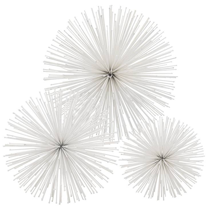 Modern Day Accents - Venta al por mayor Artículo decorativo de mesa - Esfera blanca grande con pinchos de Erizo