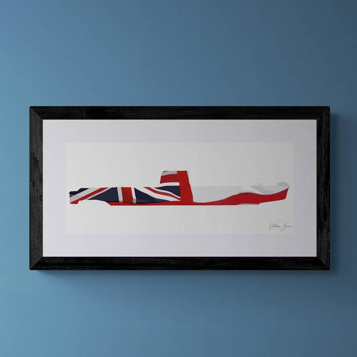Oberon Class Submarine White Ensign Print for wholesale by Gillian Jones Designs