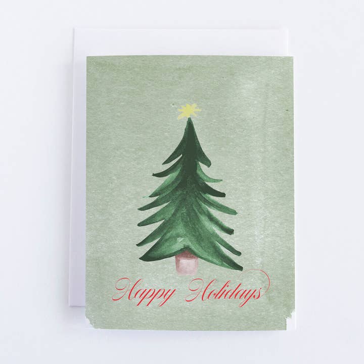 "Happy Holidays" Greeting Card for wholesale by Paperie by MJ