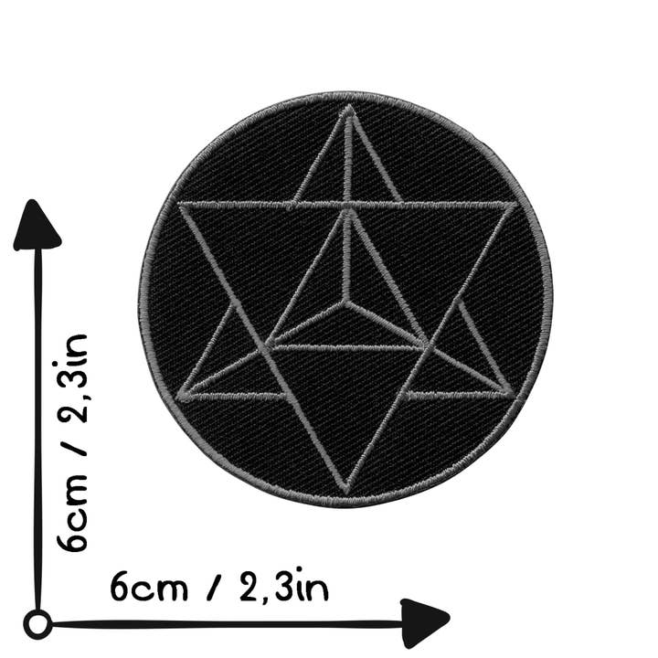 Tribal Trade GmbH - Wholesale Patch - Merkaba Sacred Geometry Star Tetrahedron Gold Patch4